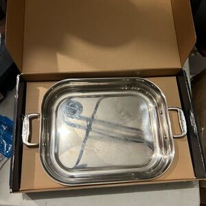 All-Clad Stainless Steel Lasagna Roasting Baking Pan 14.5 X11.5 X2.5 Inches